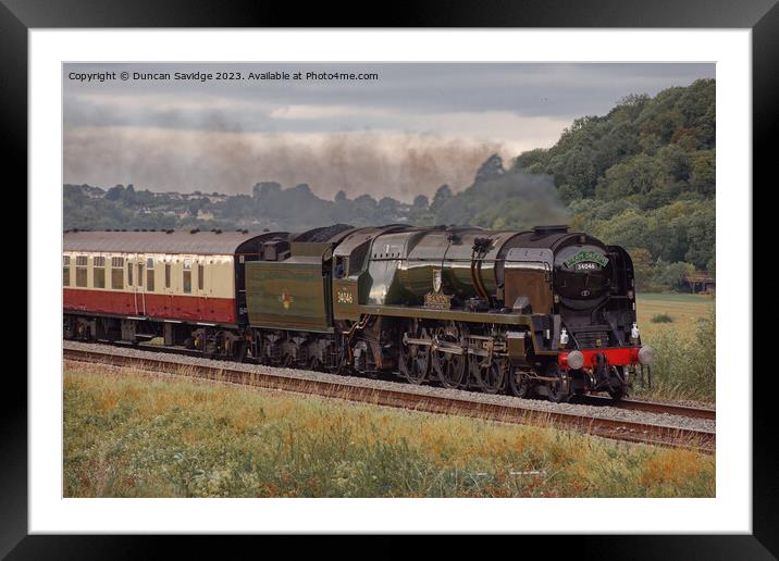 Steam train Braunton  Framed Mounted Print by Duncan Savidge