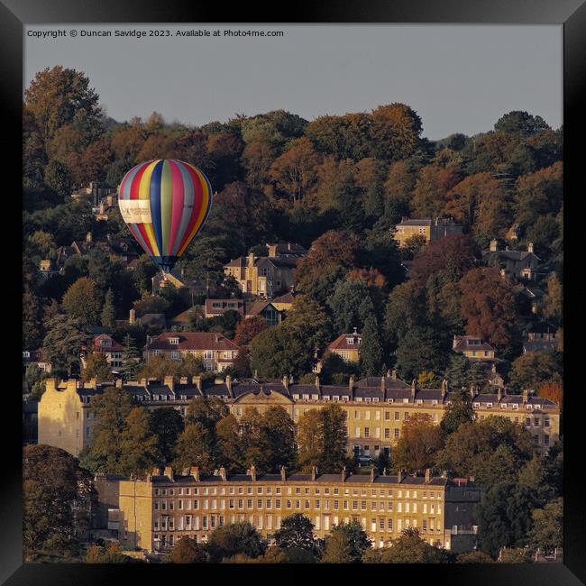 Hot Air Balloons over bath October 2023 Framed Print by Duncan Savidge