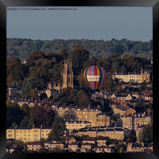 Hot Air Balloons over bath October 2023 Framed Print by Duncan Savidge
