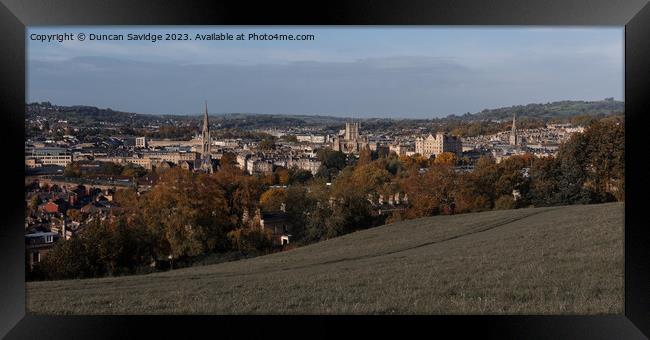 Panoramic view of the City of Bath Framed Print by Duncan Savidge