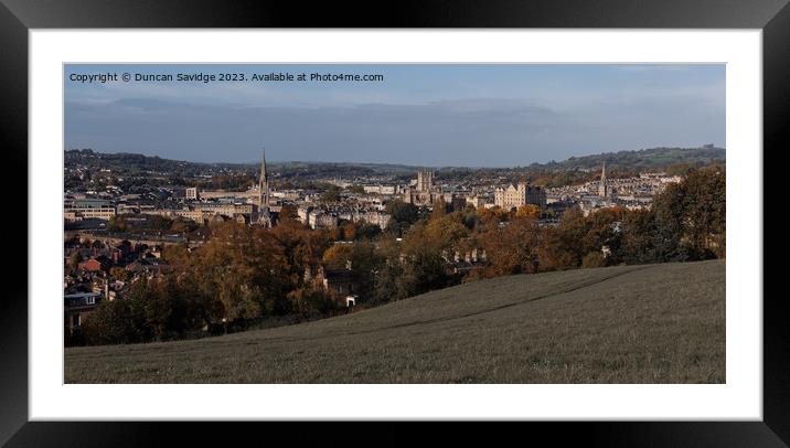 Panoramic view of the City of Bath Framed Mounted Print by Duncan Savidge