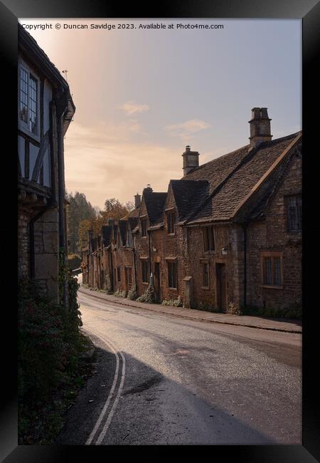 Early Morning at Castle Combe Framed Print by Duncan Savidge