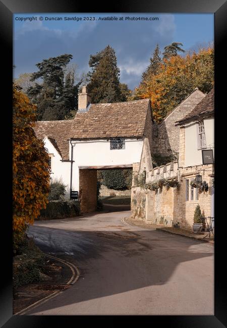 England's prettiest village - Castle Combe  Framed Print by Duncan Savidge