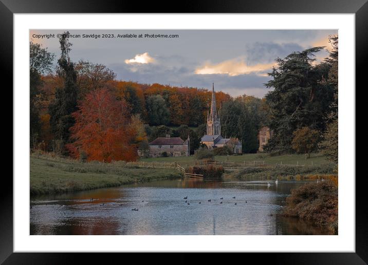 English county Village - Teffont Evias, Wiltshire  Framed Mounted Print by Duncan Savidge