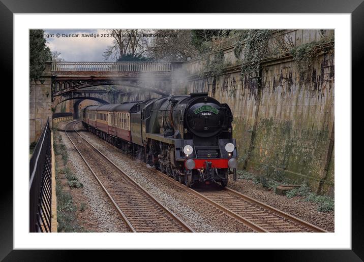 Steam train Braunton in Sydney Gardens Bath Framed Mounted Print by Duncan Savidge