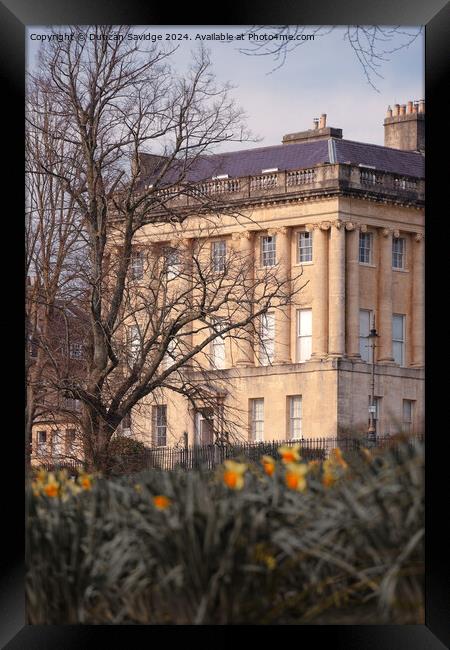 Royal Crescent Bath abstract  Framed Print by Duncan Savidge