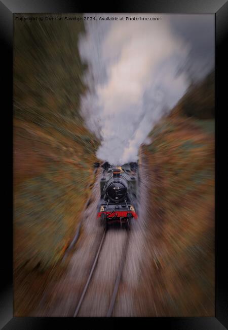 Artistic Large Prairie   4110 speeding through the Framed Print by Duncan Savidge