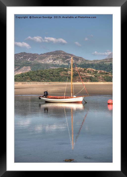 North Wales sailing boat 'duncan' Framed Mounted Print by Duncan Savidge