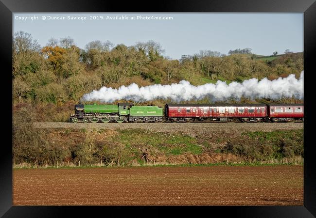 Mayflower 61306 steam train bath Christmas market Framed Print by Duncan Savidge