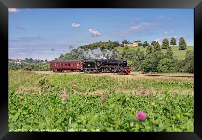 Black 5 steam train 44871 light engine Framed Print by Duncan Savidge