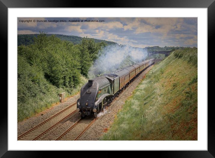 60009 Union of South Africa steam train Framed Mounted Print by Duncan Savidge