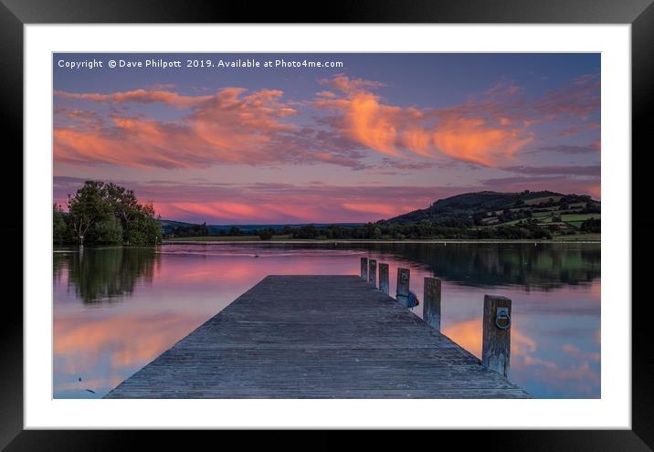 Sunset Reflections Framed Mounted Print by Dave Philpott