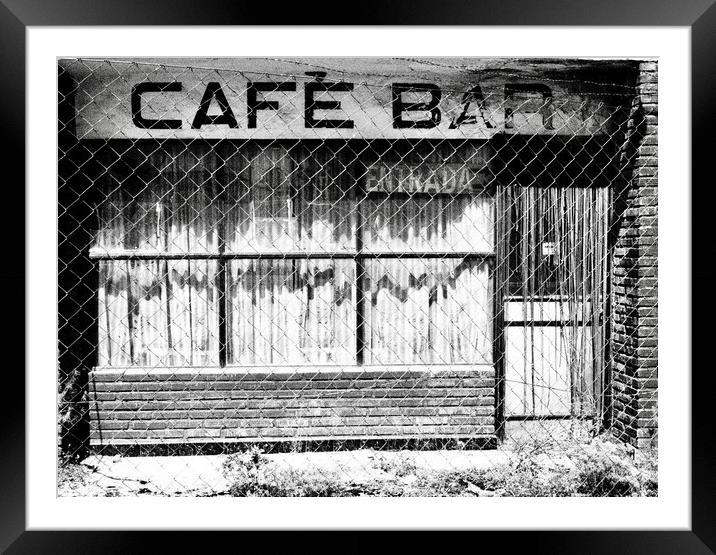 Cafe Bar Framed Mounted Print by John Robertson