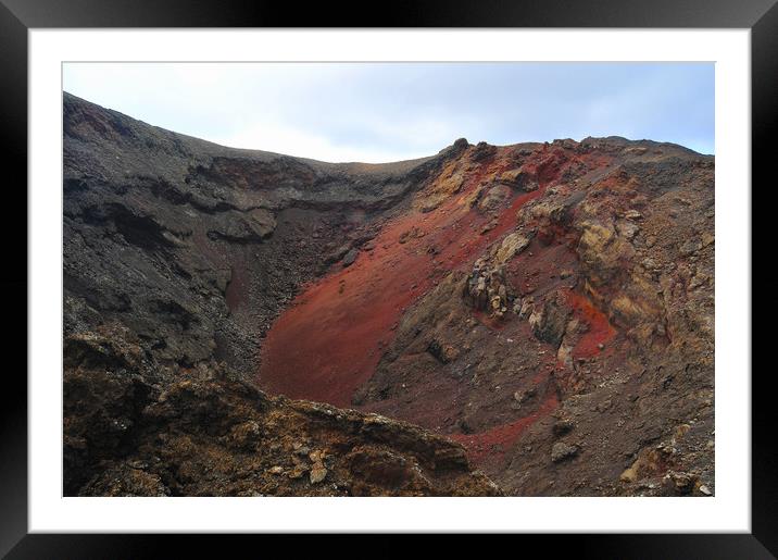 Volcanic landscape, Lanzarote.                     Framed Mounted Print by John Robertson