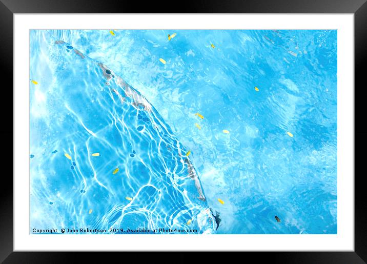 Cool Blue Pool Framed Mounted Print by John Robertson