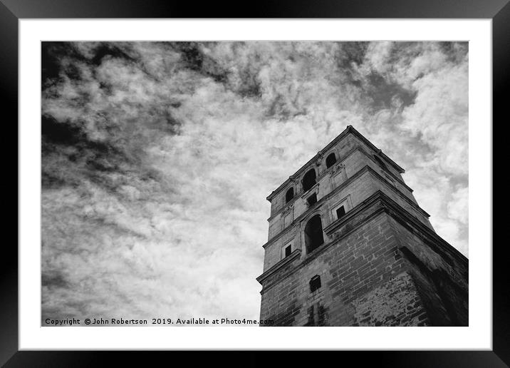 Church of Santa de Maria, Alhama de Granada, Spain Framed Mounted Print by John Robertson