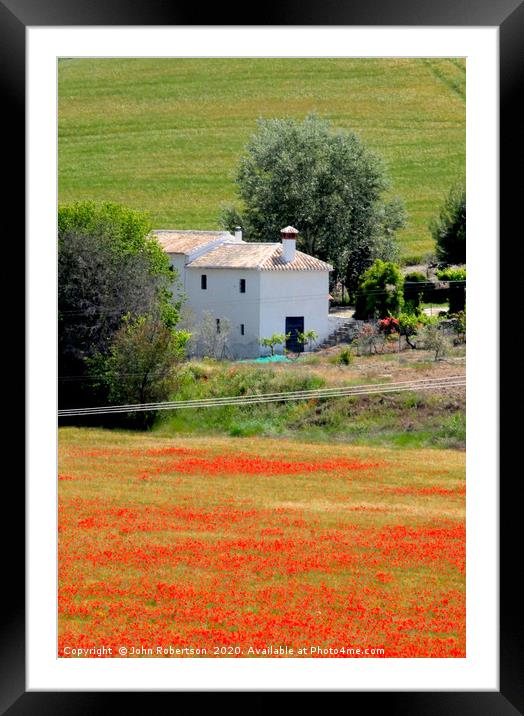 Poppies, Andalucia, Spain                          Framed Mounted Print by John Robertson