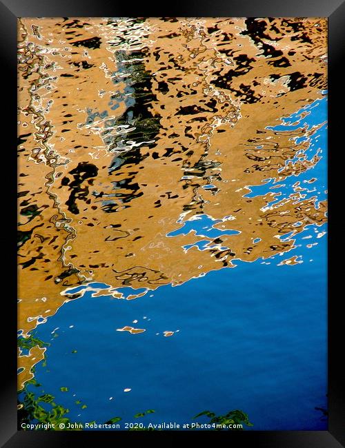 Amsterdam Canal Reflection Framed Print by John Robertson