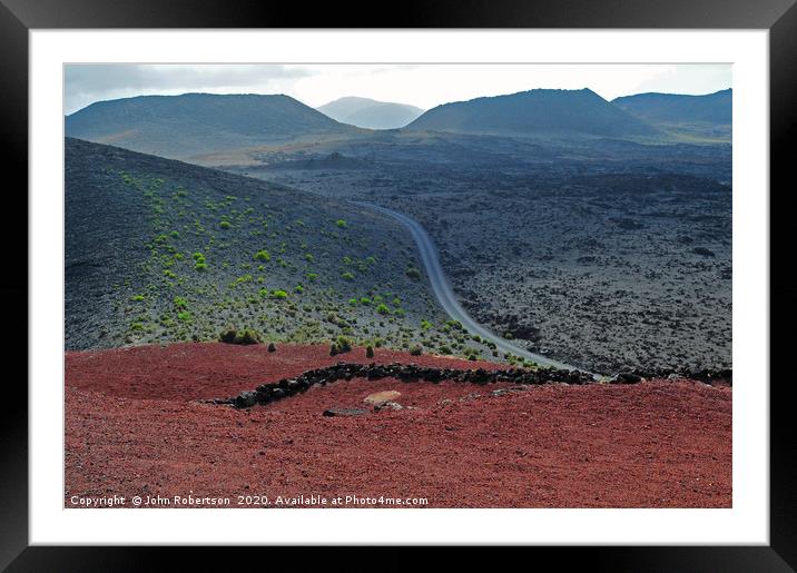 Lanzarote landscape                                Framed Mounted Print by John Robertson