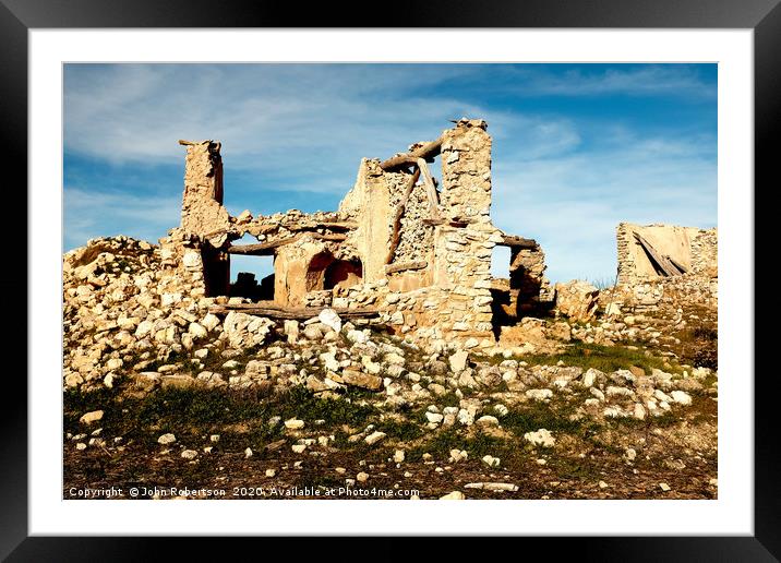 Ruins, Andalusia, Spain Framed Mounted Print by John Robertson