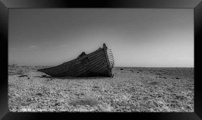 Abandoned fishing boat Framed Print by Adrian Rowley