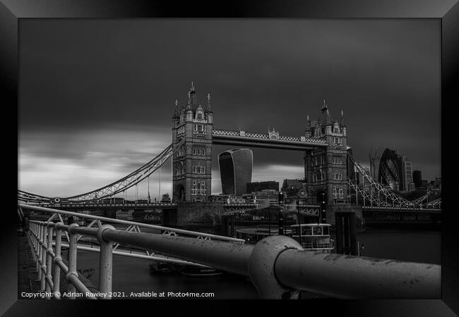 Dark and Gloomy in London Framed Print by Adrian Rowley
