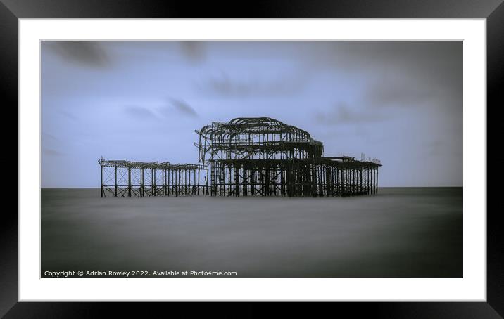 Brighton, West Pier long exposure  Framed Mounted Print by Adrian Rowley