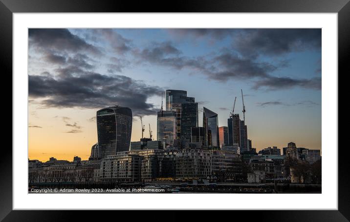 The Walkie Talkie and The City of London Framed Mounted Print by Adrian Rowley
