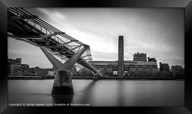 The Tate Modern & The Millennium Bridge Framed Print by Adrian Rowley
