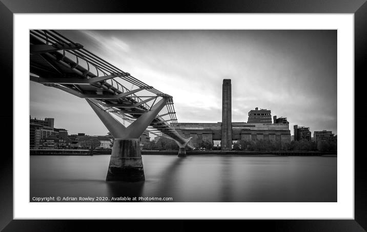 The Tate Modern & The Millennium Bridge Framed Mounted Print by Adrian Rowley