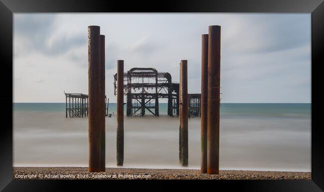 West Pier Brighton Framed Print by Adrian Rowley