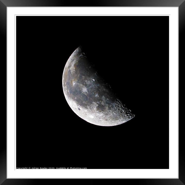 The Copernicus Crater Framed Mounted Print by Adrian Rowley