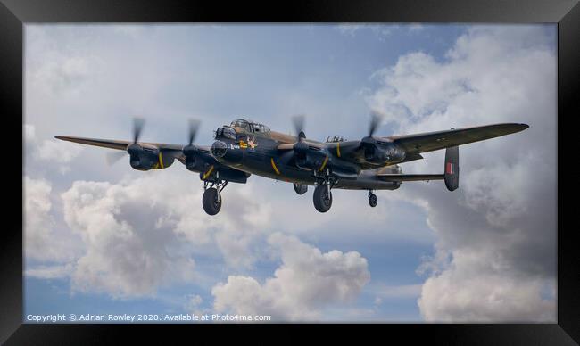 Lancaster at Biggin Hill in 2018 Framed Print by Adrian Rowley
