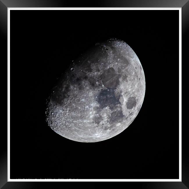 Waxing Gibbous Moon Framed Print by Adrian Rowley