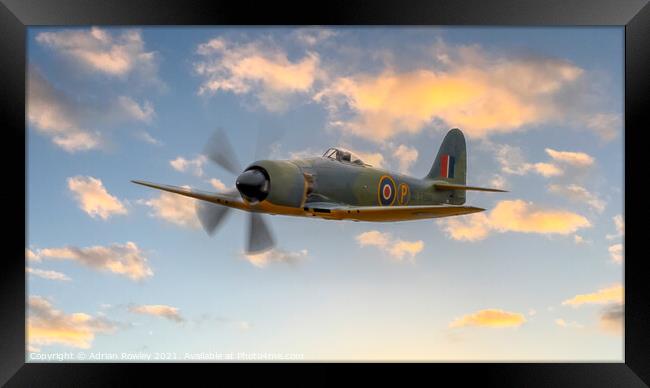 Hawker Sea Fury Framed Print by Adrian Rowley