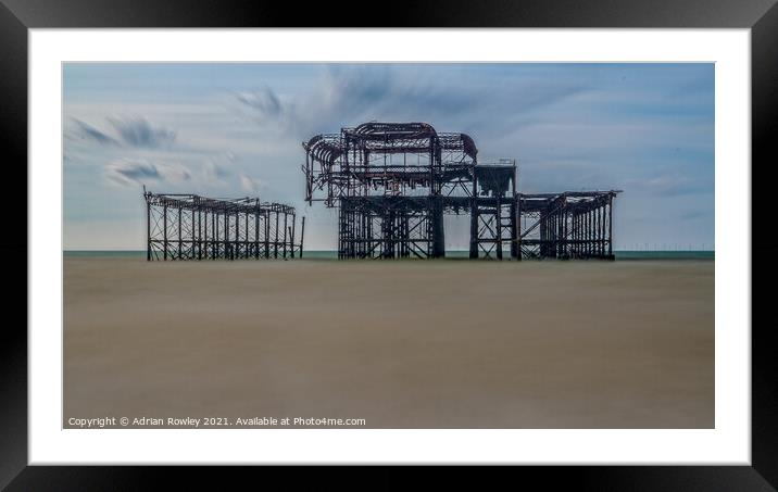 Brighton and The West Pier Framed Mounted Print by Adrian Rowley