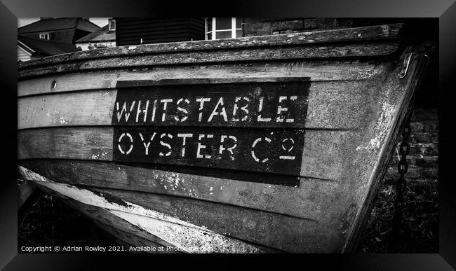 Whitstable Oyster Co. Framed Print by Adrian Rowley