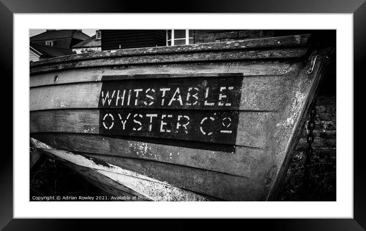 Whitstable Oyster Co. Framed Mounted Print by Adrian Rowley