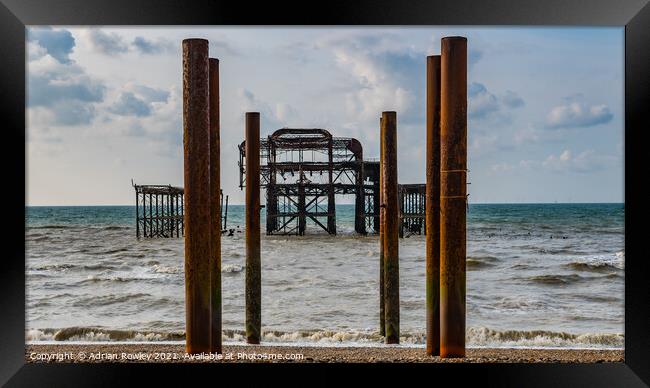 West Pier Brighton  Framed Print by Adrian Rowley