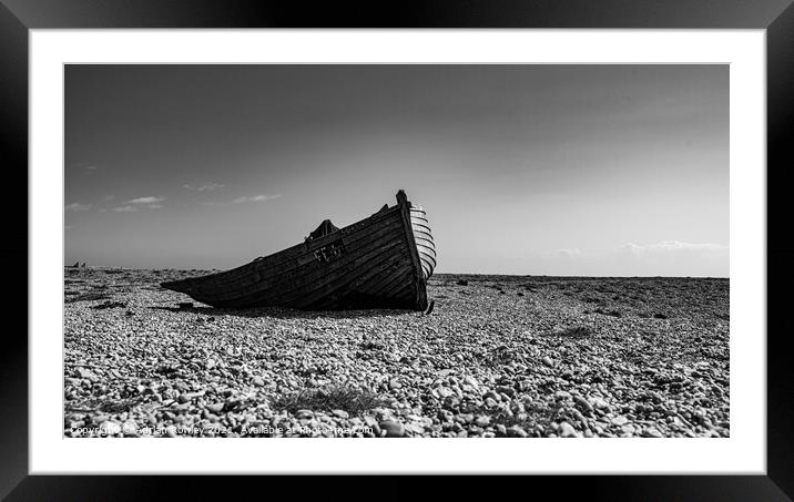 Abandoned fishing boat Framed Mounted Print by Adrian Rowley