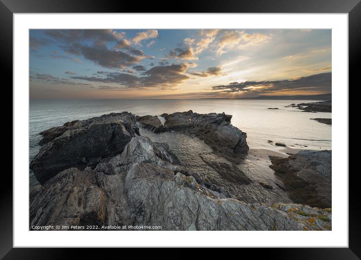 Sundown in Whitsand Bay From Sharrow point Whitsan Framed Mounted Print by Jim Peters