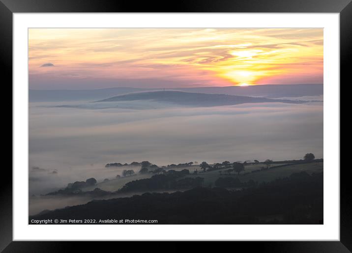 Cloud inversion in  the Lyhner Valley  Framed Mounted Print by Jim Peters