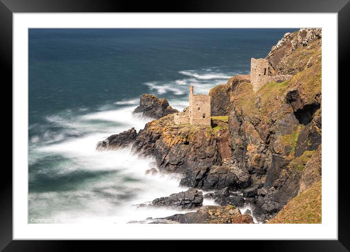 The Crowns Mines Cornwall Framed Mounted Print by Jim Peters