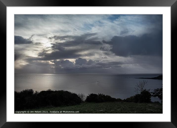 Moody Looe Bay Framed Mounted Print by Jim Peters