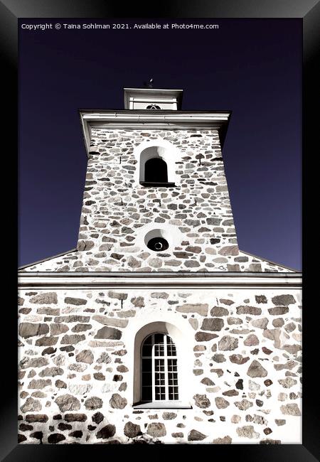 Church Belltower of Greystone Framed Print by Taina Sohlman
