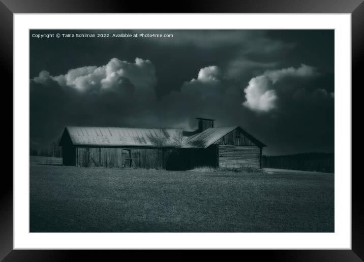 Country Barn Under Dramatic Sky  Framed Mounted Print by Taina Sohlman