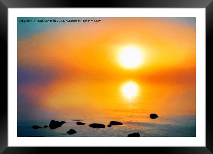 Double Sun Impressions Framed Mounted Print by Taina Sohlman