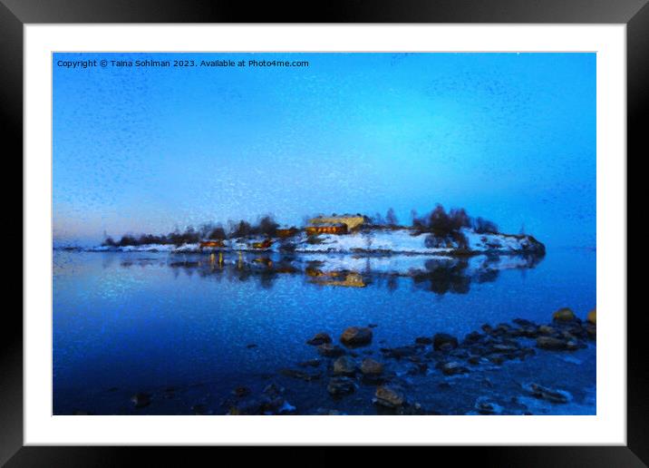 Harakka Island on a Blue March Morning Impressions Framed Mounted Print by Taina Sohlman