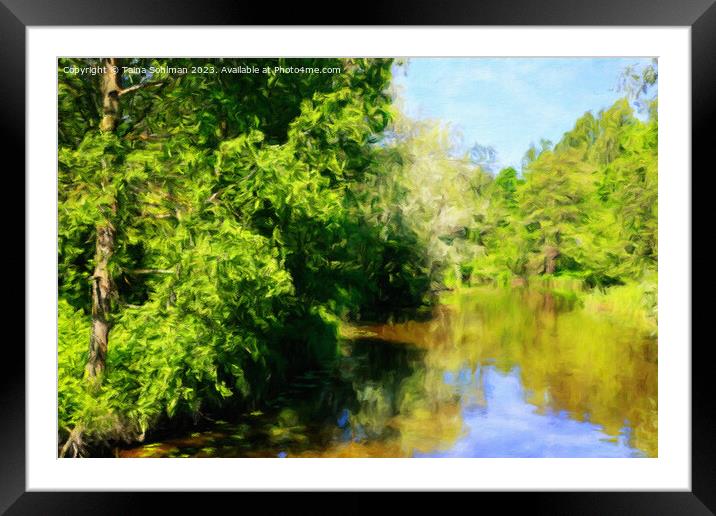 Sunny Summer Afternoon at the River Framed Mounted Print by Taina Sohlman