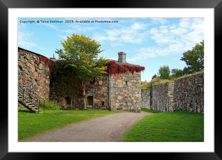 Sea Fortress of Suomenlinna in Autumn Framed Mounted Print by Taina Sohlman
